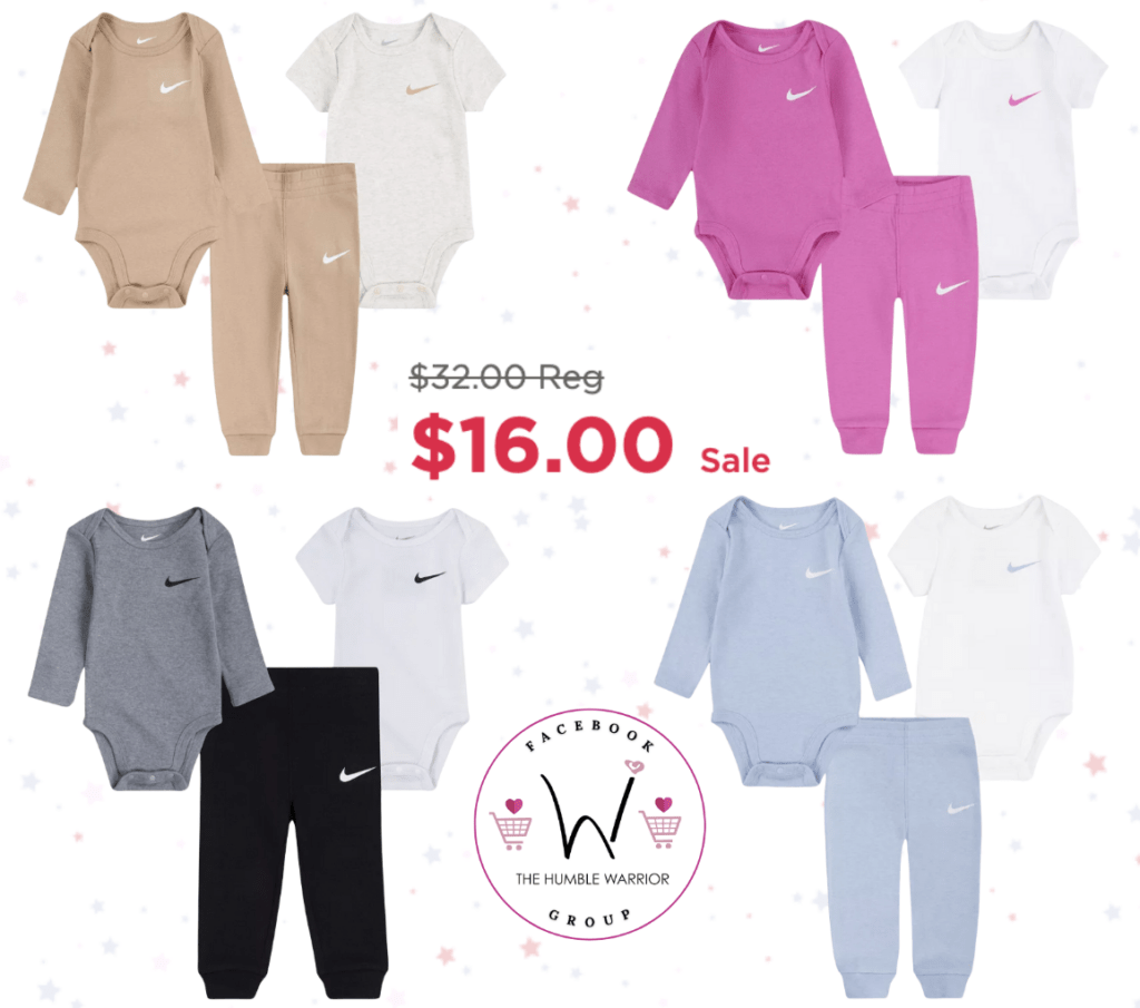 The Baby Nike Bodysuits and Pants 3-Piece Set!